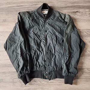 Vintage 90s Captain Morgan Rum Satin Bomber Jacket Alcohol Beer Promo L USA